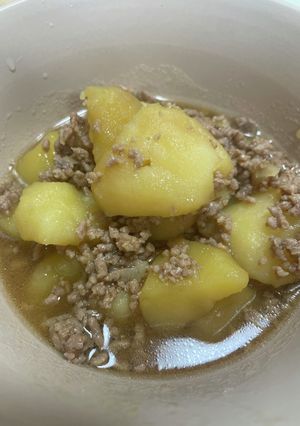 10分で出来る！ひき肉とじゃがいもの煮物-レシピのメイン写真