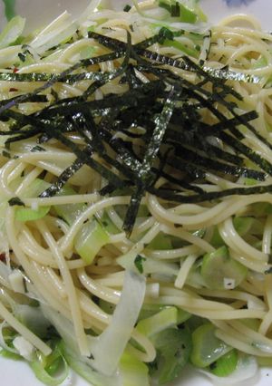 簡単大葉とねぎの和風スパゲティ-レシピのメイン写真