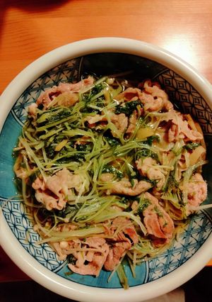 水菜と豚肉の煮浸し-レシピのメイン写真