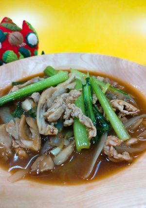 小松菜と豚肉のカレー煮　-レシピのメイン写真