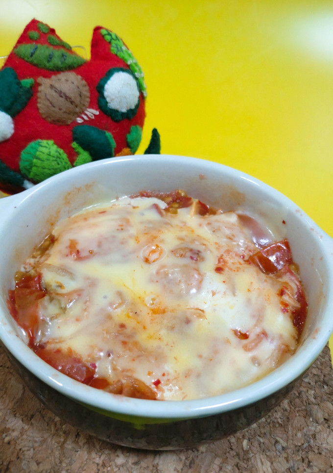 トマトとキムチのチーズ焼き　-レシピのメイン写真