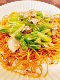 zenbヌードル丸麺のかた焼きそば-レシピのメイン写真
