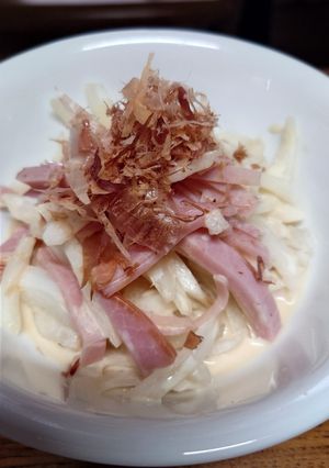 新玉ねぎとハムのめんつゆマヨサラダ-レシピのメイン写真
