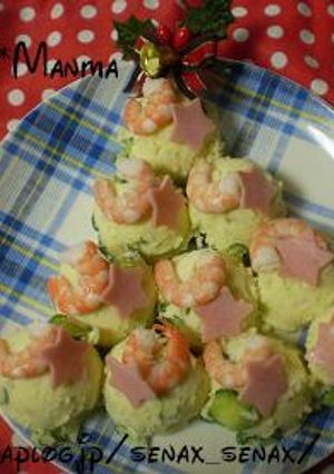 ★ポテサラのツリー★クリスマスにも♪-レシピのメイン写真