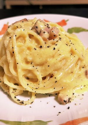ブスでもイケメンに見える簡単カルボナーラ-レシピのメイン写真