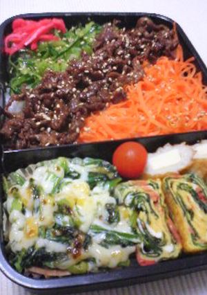お弁当に！ビビンパ風焼肉丼-レシピのメイン写真