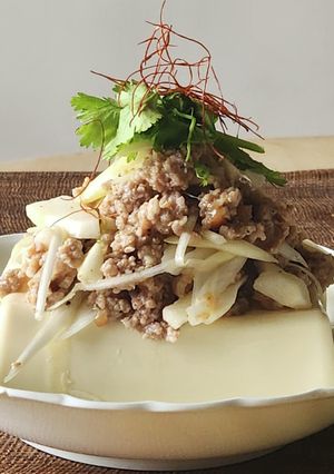そぼろネギ梅肉ペッパー☆冷奴☆ご飯のお供-レシピのメイン写真
