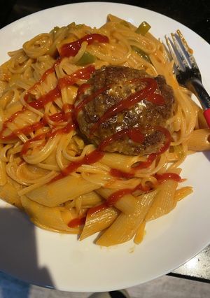[海外メシ]ワンパンでケチャップパスタ-レシピのメイン写真