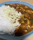 圧力鍋で鶏胸肉のホロホロほうれん草カレー