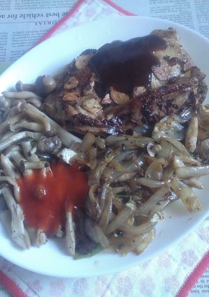 イシスキで若鶏のもも肉ステーキ＋しめじ-レシピのメイン写真
