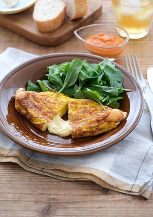 のび～るチーズオムレツ-レシピのメイン写真