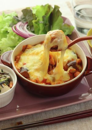 ミートボールのトマト煮込みのチーズグリル-レシピのメイン写真