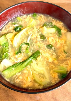 チンゲン菜と卵のとろみスープ-レシピのメイン写真
