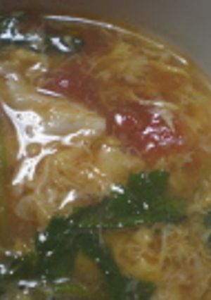 缶詰で簡単☆トマトと玉子の中華スープ-レシピのメイン写真
