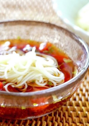 トマトと乾燥バジル☆そうめんつけタレ☆-レシピのメイン写真