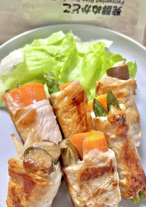 糠漬けで肉巻き-レシピのメイン写真