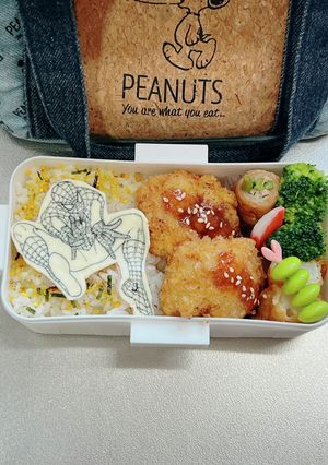 毎日高校男子弁当　スパイダーマン-レシピのメイン写真