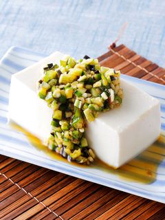 暑い日に☀きざみ夏野菜のせ冷やっこ-レシピのメイン写真