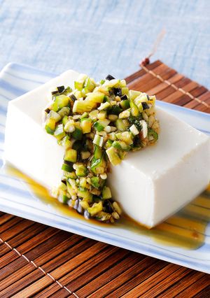 暑い日に☀きざみ夏野菜のせ冷やっこ-レシピのメイン写真