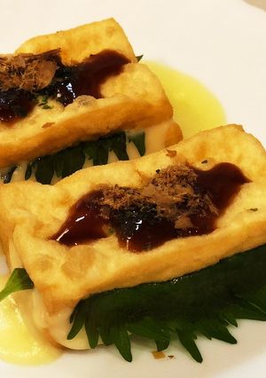 ◆たこやき風◆厚揚げの大葉チーズ挟み-レシピのメイン写真