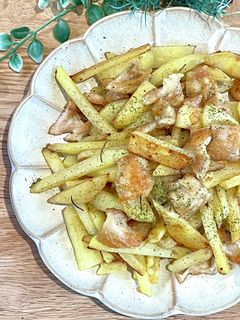油不要*鶏皮とじゃがいものカリホク炒め-レシピのメイン写真