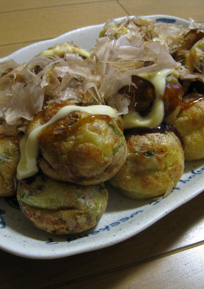 ちくわとたっぷりねぎで節約たこ焼き-レシピのメイン写真