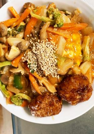 お一人様☆野菜たっぷり中華風オムライス-レシピのメイン写真