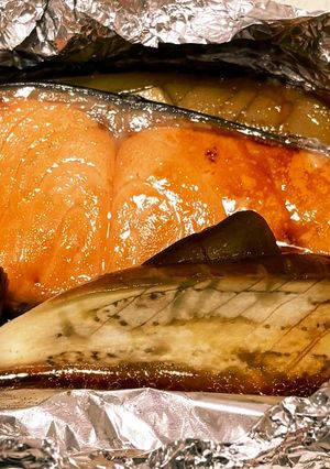 鮭とナスの簡単ホイル焼き-レシピのメイン写真