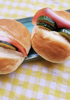 朝食！ズッキーニとハムの生ろぉるサンド-レシピのメイン写真