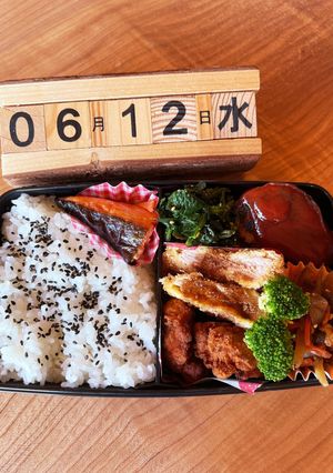 2024.6/12 高校生男子お弁当-レシピのメイン写真