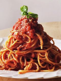 レンジdeピリ辛トマトパスタ☆ランチ-レシピのメイン写真