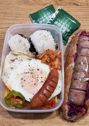 旦那弁当！キムチナポリタン！ジョンヴィル-レシピのメイン写真