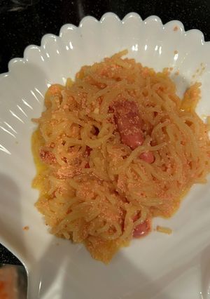 糖質ゼロ麺で明太パスタ風-レシピのメイン写真