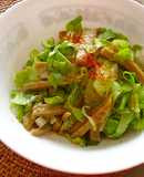 黒はんぺんサラダ菜のオイスターソース和え