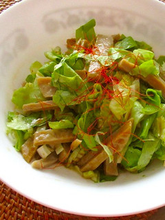 黒はんぺんサラダ菜のオイスターソース和え-レシピのメイン写真