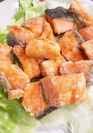 ひと口　鮭のから揚げ　-レシピのメイン写真
