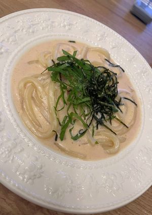 明太子豆乳うどん-レシピのメイン写真