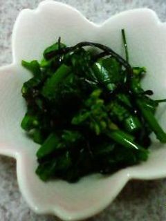 今だけ!!菜花の塩コンブ和え-レシピのメイン写真