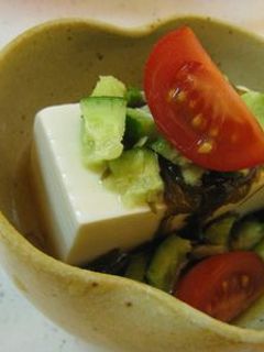 簡単!豆腐ともずくの酢の物-レシピのメイン写真
