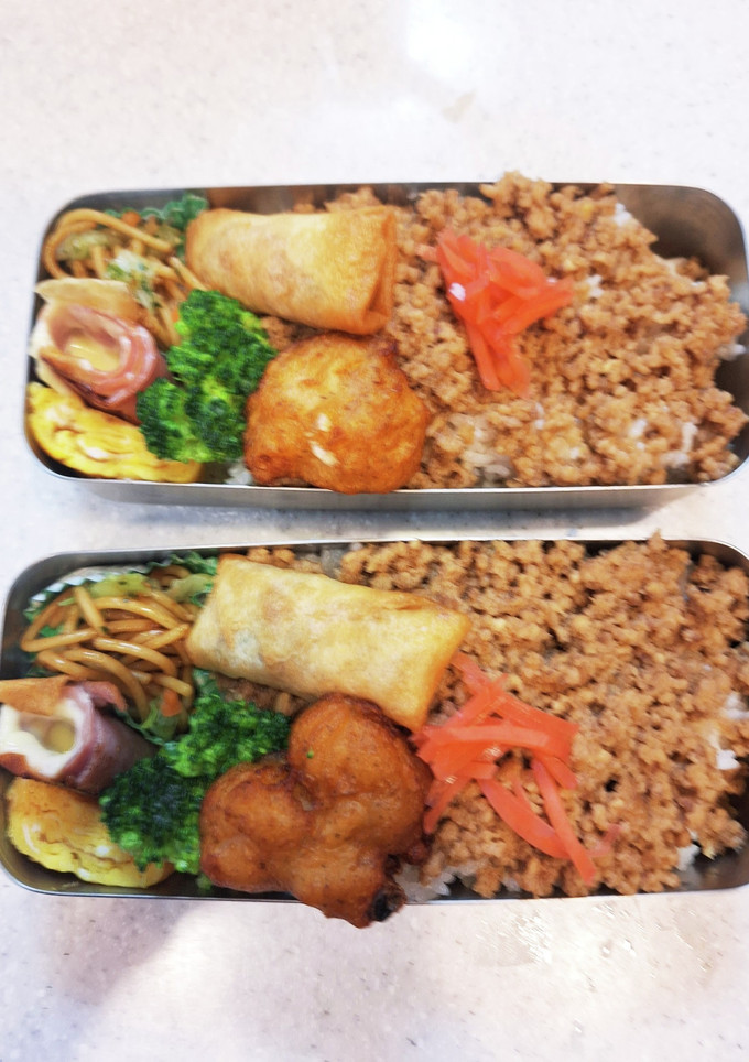 高校生弁当覚え書き318そぼろ弁当-レシピのメイン写真
