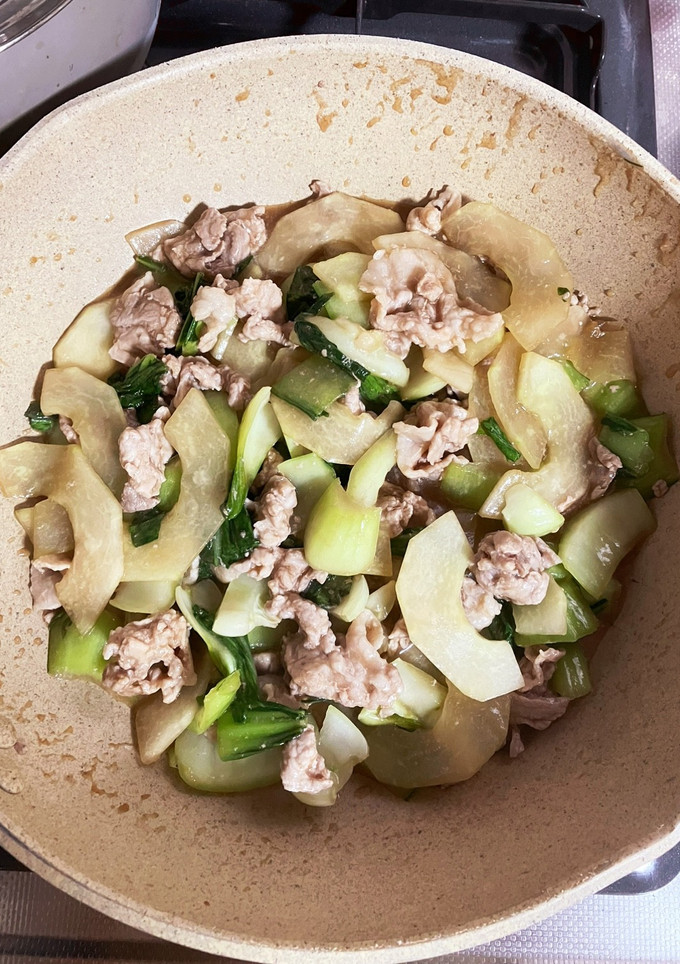 豚肉と青梗菜と青瓜のオイスターソース炒め-レシピのメイン写真