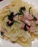 ベビーリーフのケールでパスタを作ったの！