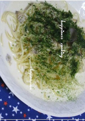 あさり☆味噌バタースープパスタ♫♬青海苔-レシピのメイン写真