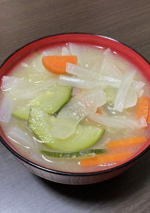 野菜たっぷり味噌汁-レシピのメイン写真