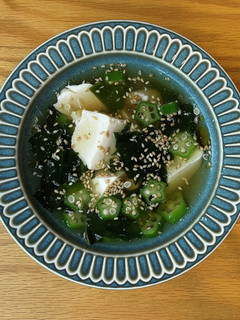 【食育通信】豆腐とオクラのスープ-レシピのメイン写真