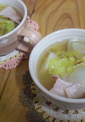 こんがり春キャベツのスープ-レシピのメイン写真