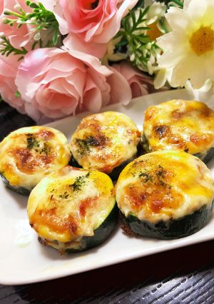 トースターで簡単★ズッキーニのピザ風焼き-レシピのメイン写真