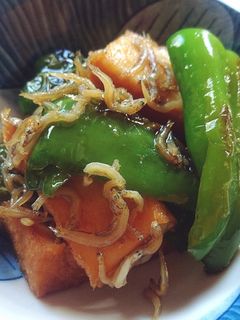 簡単!ピーマンと厚揚げとシラスの炒め煮-レシピのメイン写真