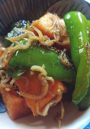 簡単！ピーマンと厚揚げとシラスの炒め煮-レシピのメイン写真