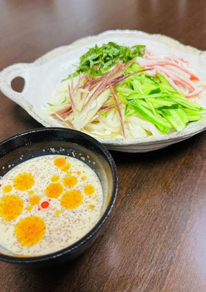 冷やしうどん　ごま豆乳つけ麺-レシピのメイン写真